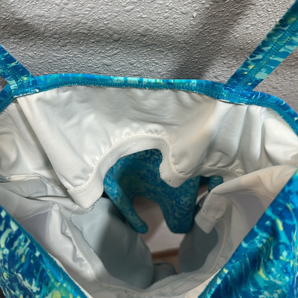 LL Bean tankini top 16 blue - Picture 3 of 4